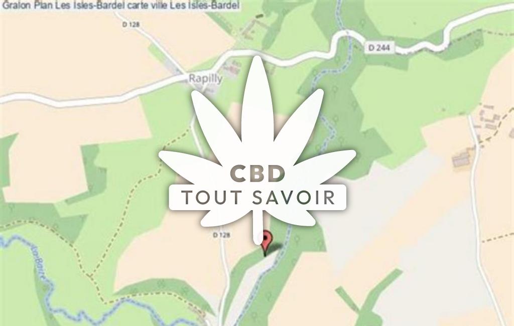 Village à Les-Isles-Bardel avec feuille Cannabis CBD
