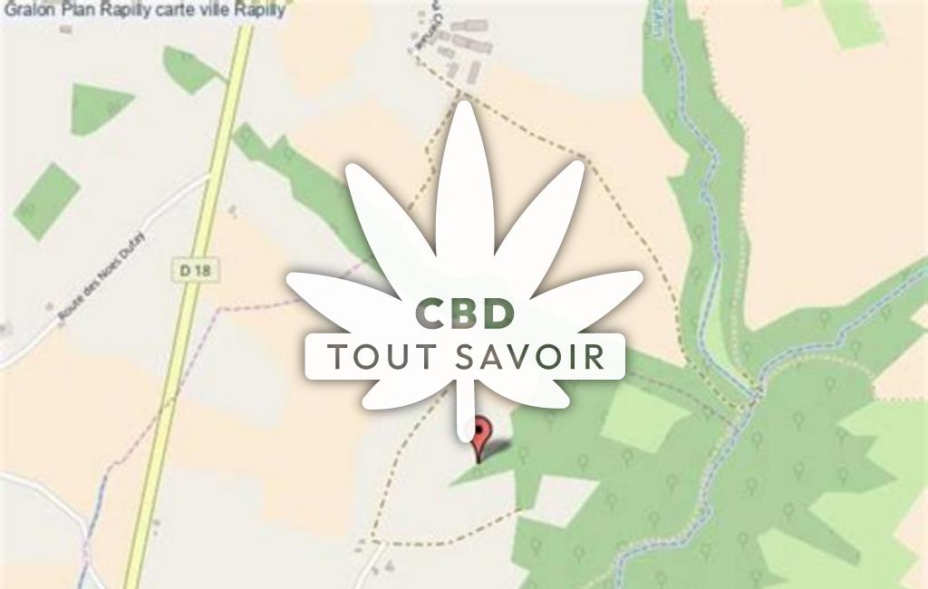 Village à Rapilly avec feuille Cannabis CBD