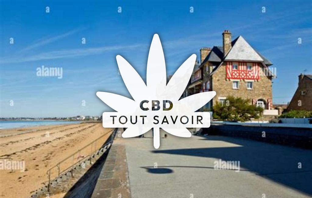 Village à La-Hoguette avec feuille Cannabis CBD
