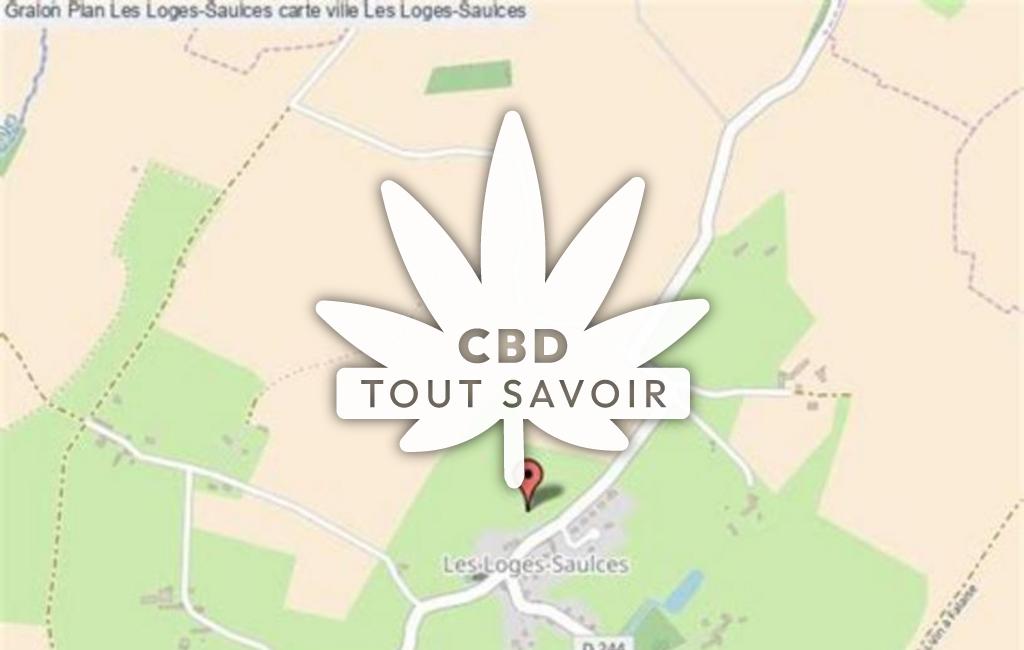 Village à Les-Loges-Saulces avec feuille Cannabis CBD