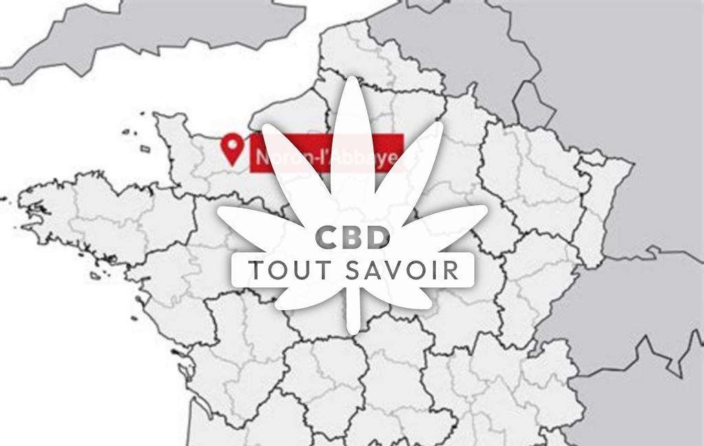 Village à Noron-l'Abbaye avec feuille Cannabis CBD