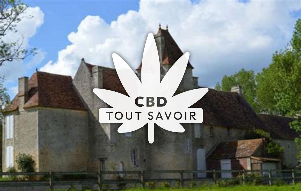 Village à Pertheville-Ners avec feuille Cannabis CBD