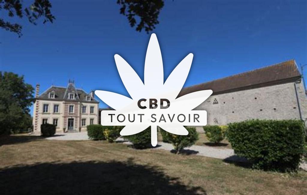Village à Asnieres-en-Bessin avec feuille Cannabis CBD