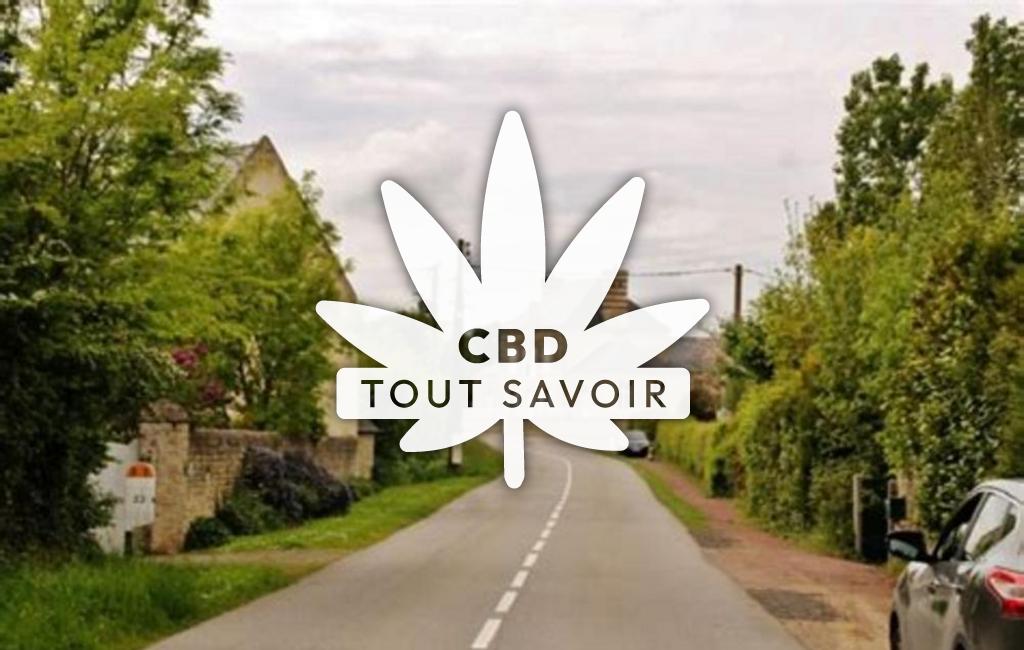 Village à Bricqueville avec feuille Cannabis CBD