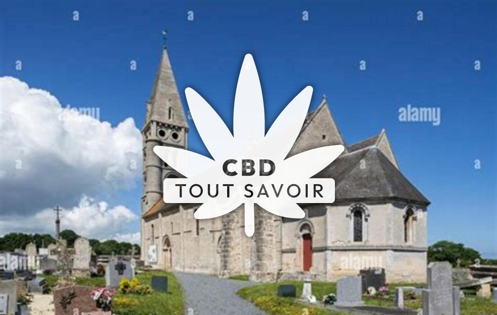 Village à Colleville-sur-Mer avec feuille Cannabis CBD