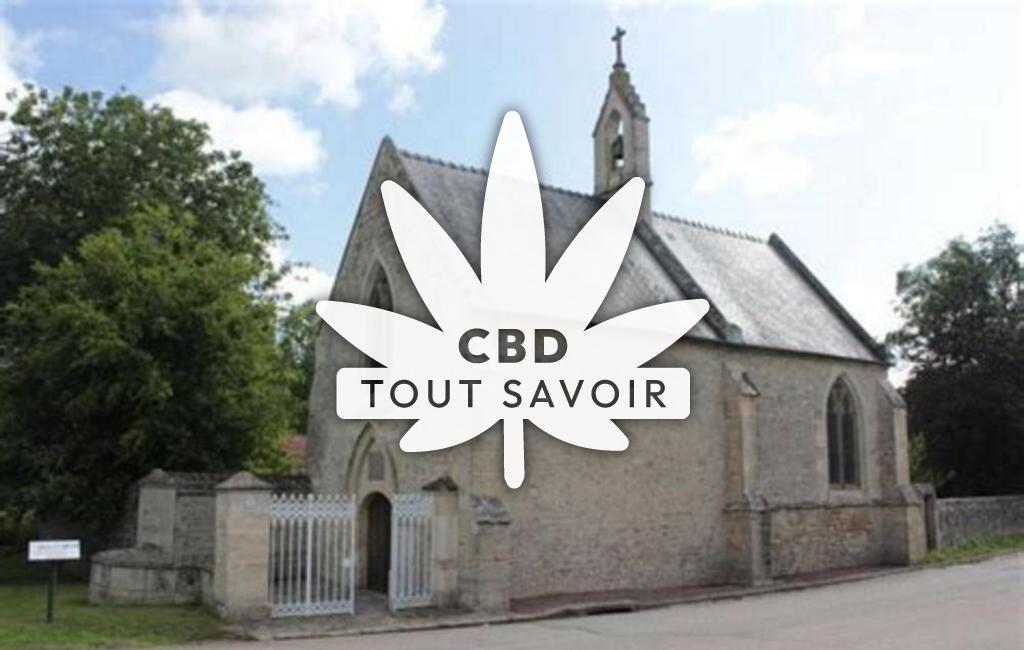 Village à Formigny-la-Bataille avec feuille Cannabis CBD