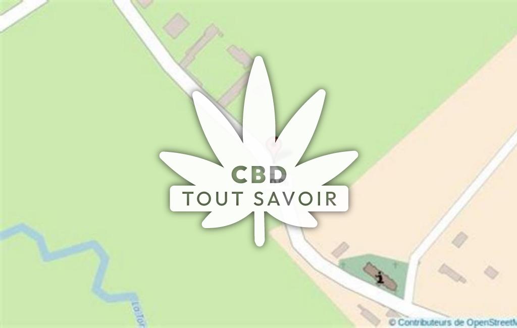 Village à Rubercy avec feuille Cannabis CBD