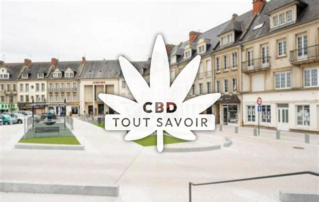 Village à Trevieres avec feuille Cannabis CBD