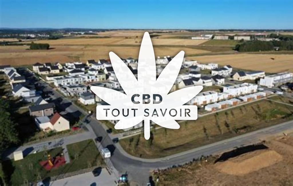 Village à Bretteville-sur-Odon avec feuille Cannabis CBD