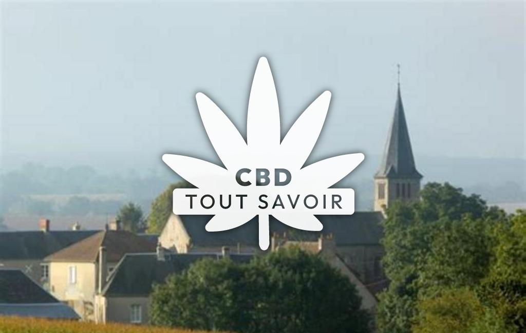 Village à Cauville avec feuille Cannabis CBD
