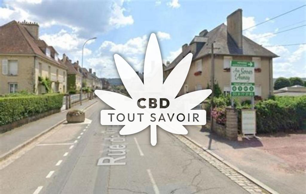 Village à Les-Monts-D'Aunay avec feuille Cannabis CBD