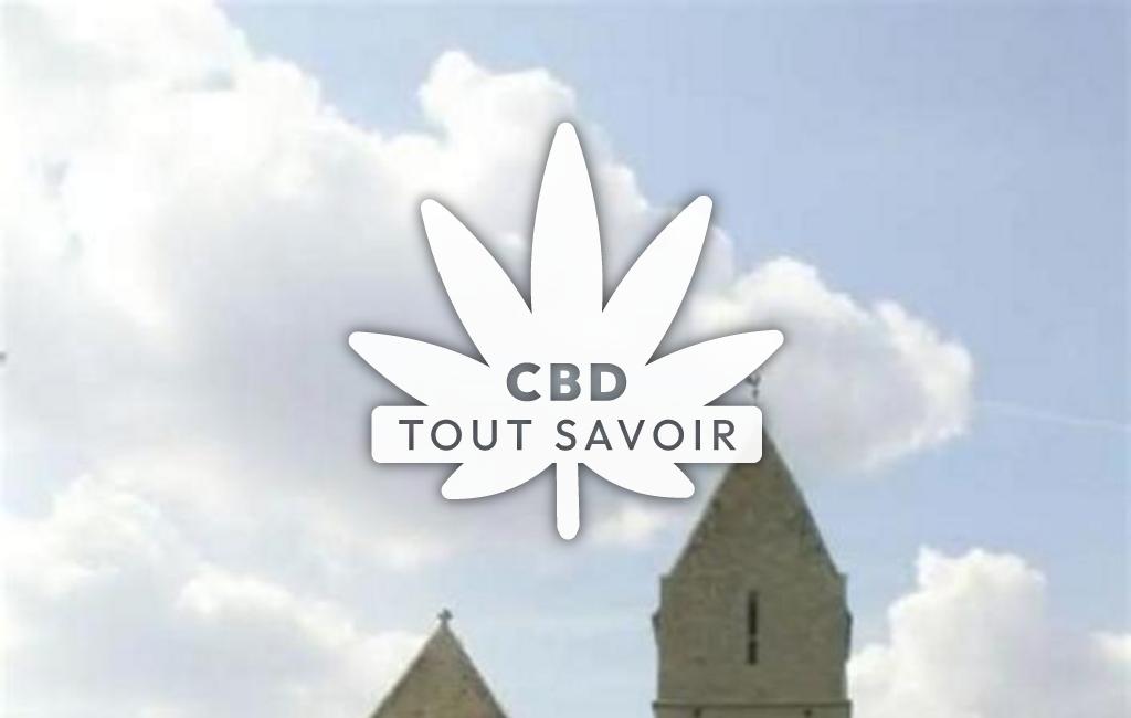 Village à Terres-de-Druance avec feuille Cannabis CBD