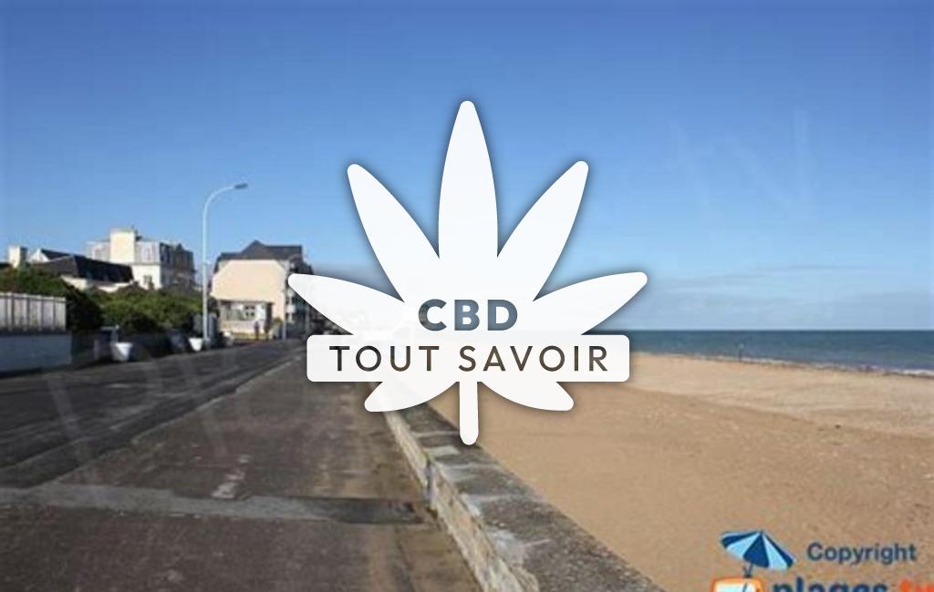 Village à Lion-sur-Mer avec feuille Cannabis CBD