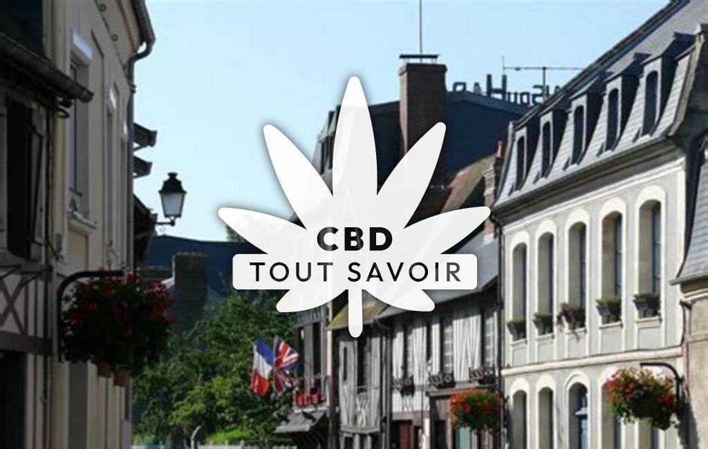 Village à Touques avec feuille Cannabis CBD