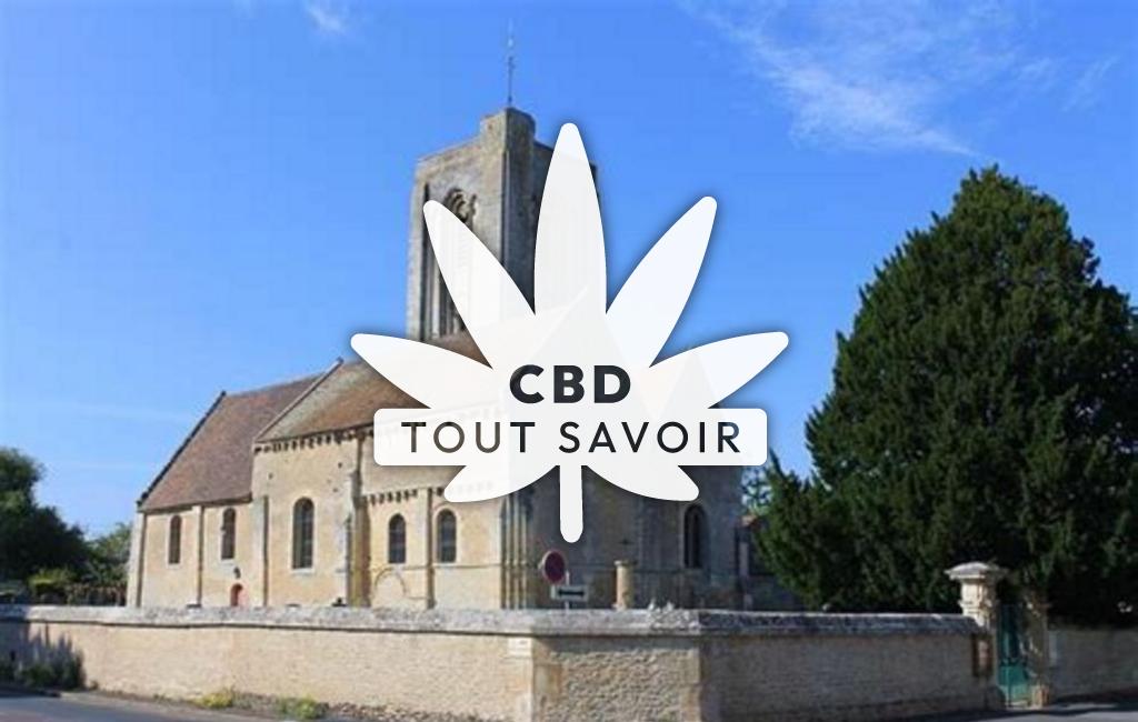 Village à Cuverville avec feuille Cannabis CBD