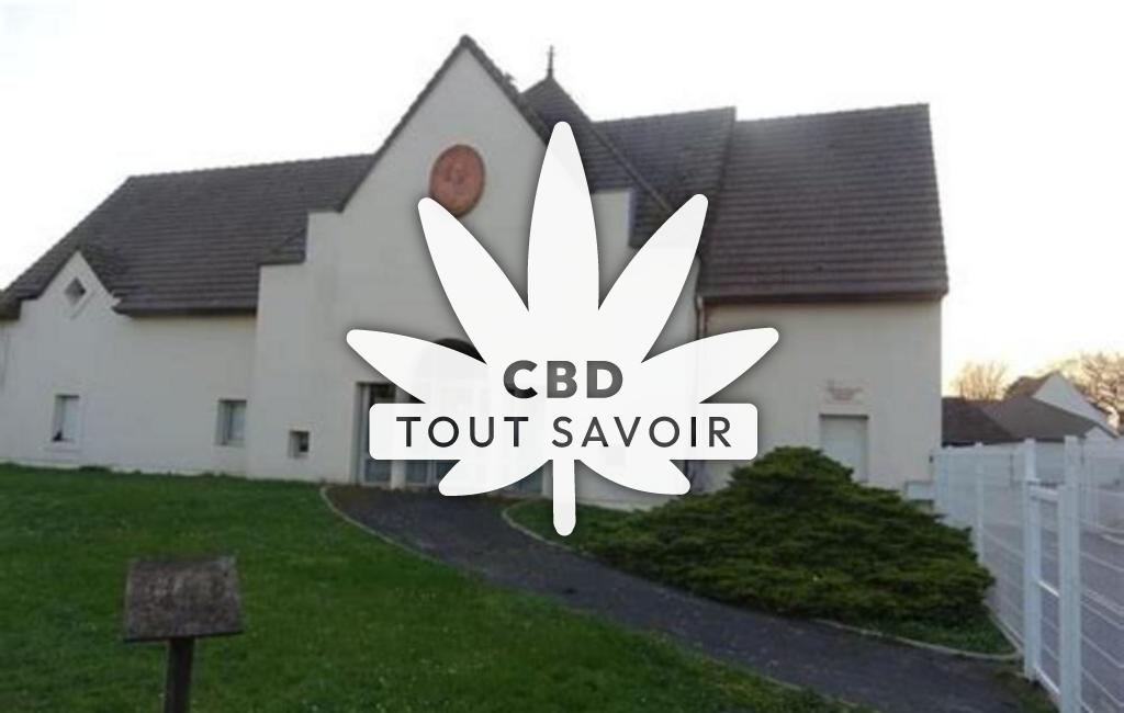 Village à Bavent avec feuille Cannabis CBD