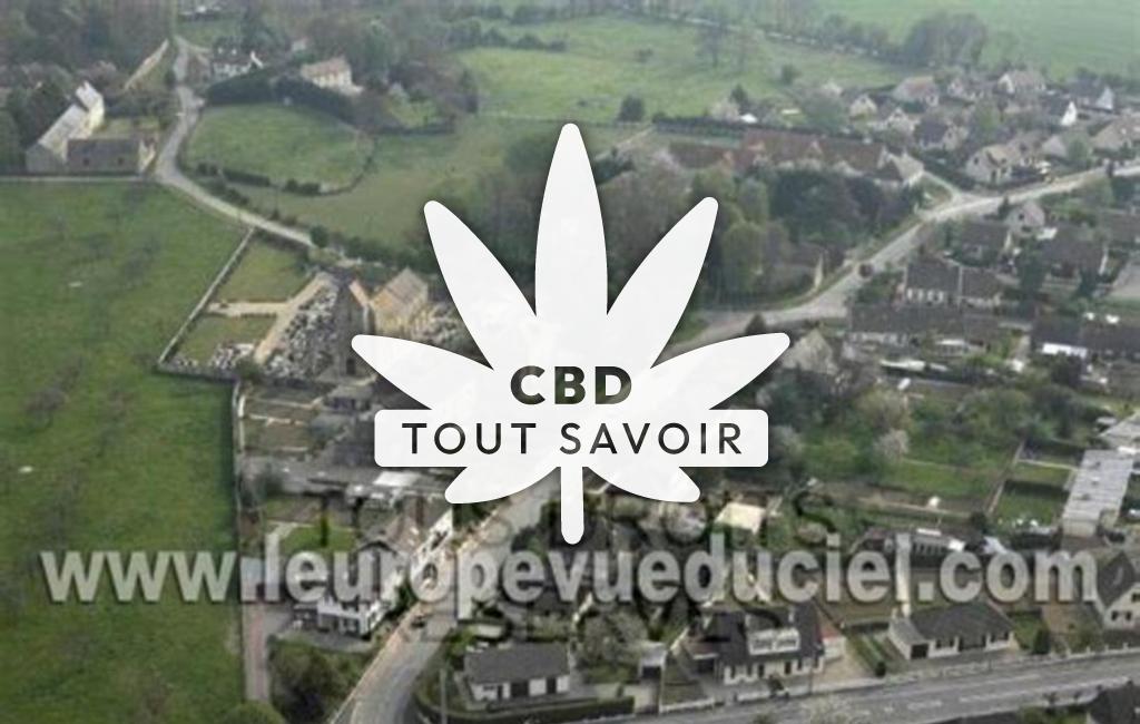 Village à Sannerville avec feuille Cannabis CBD
