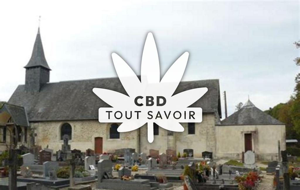 Village à Glanville avec feuille Cannabis CBD
