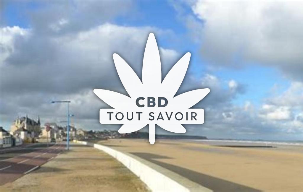 Village à Asnelles avec feuille Cannabis CBD