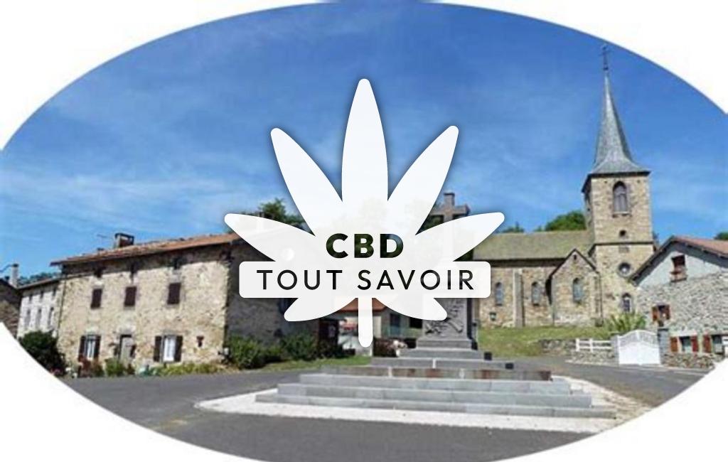 Village à Soulages avec feuille Cannabis CBD