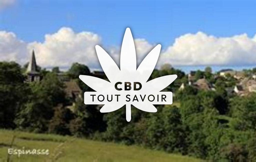 Village à Espinasse avec feuille Cannabis CBD