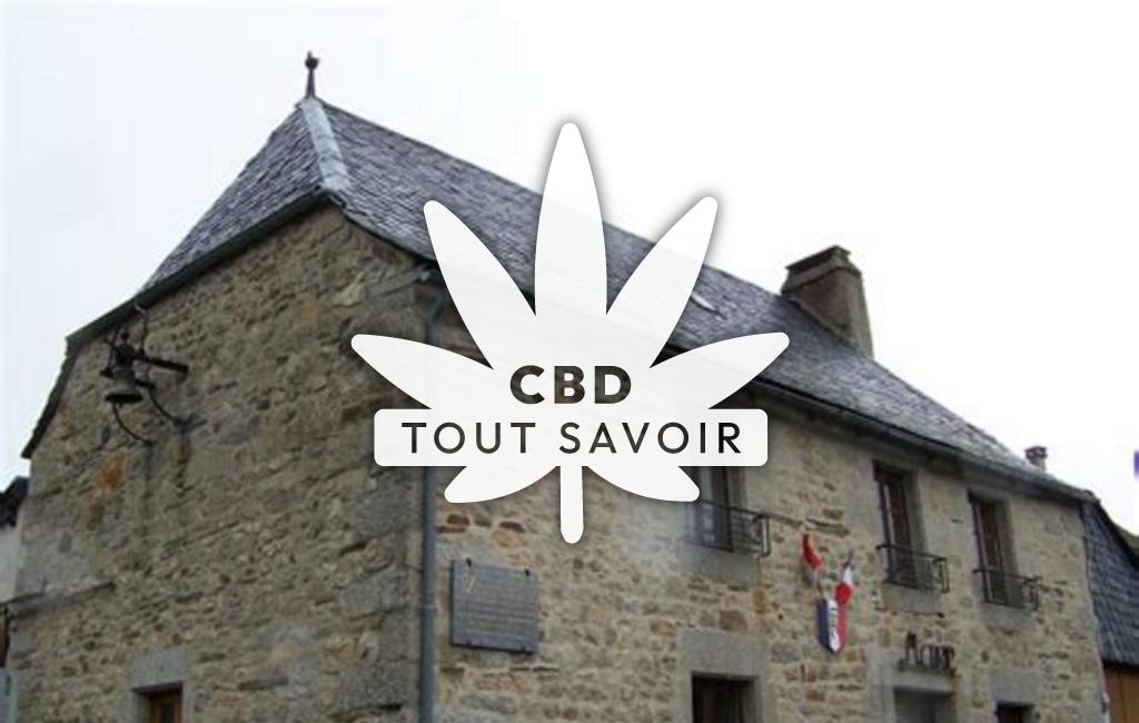 Village à Maurines avec feuille Cannabis CBD
