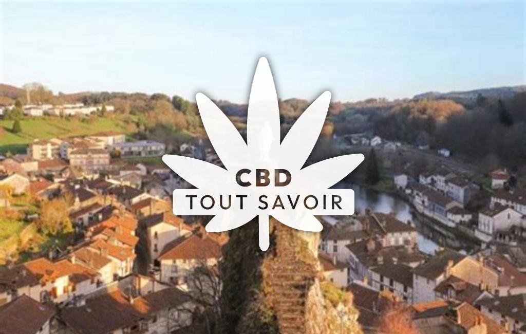 Village à Laroquebrou avec feuille Cannabis CBD