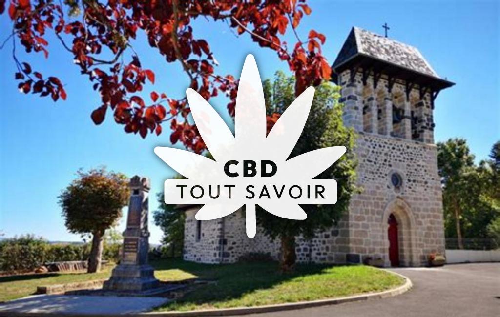Village à Nieudan avec feuille Cannabis CBD