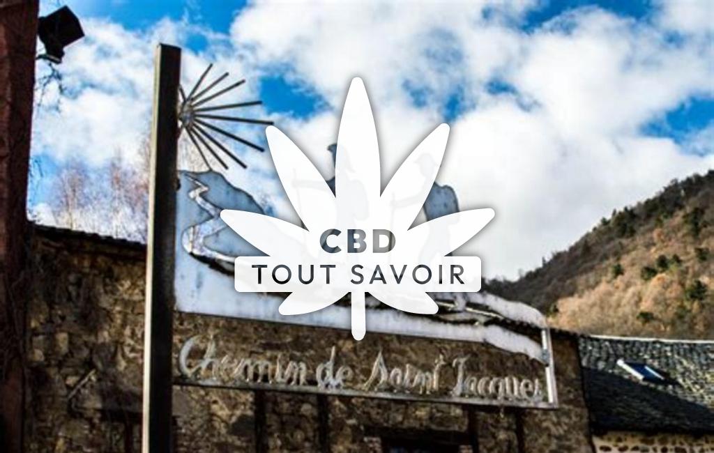 Village à Ferrieres-Saint-Mary avec feuille Cannabis CBD