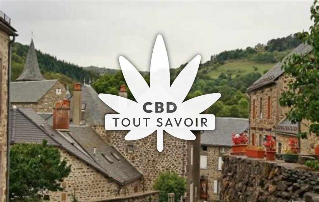 Village à Peyrusse avec feuille Cannabis CBD
