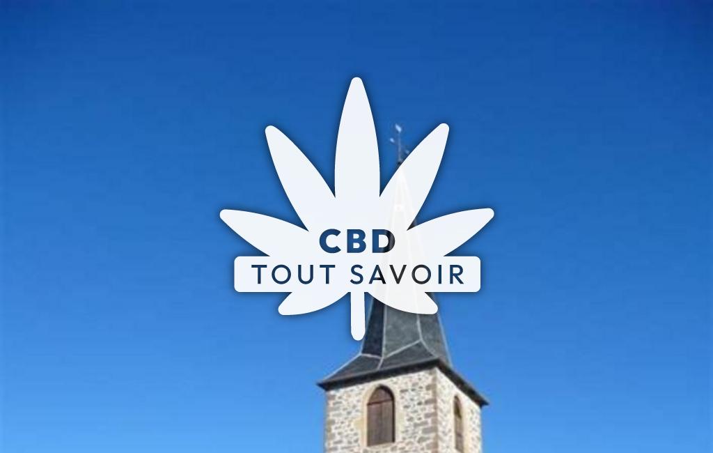 Village à Chanterelle avec feuille Cannabis CBD
