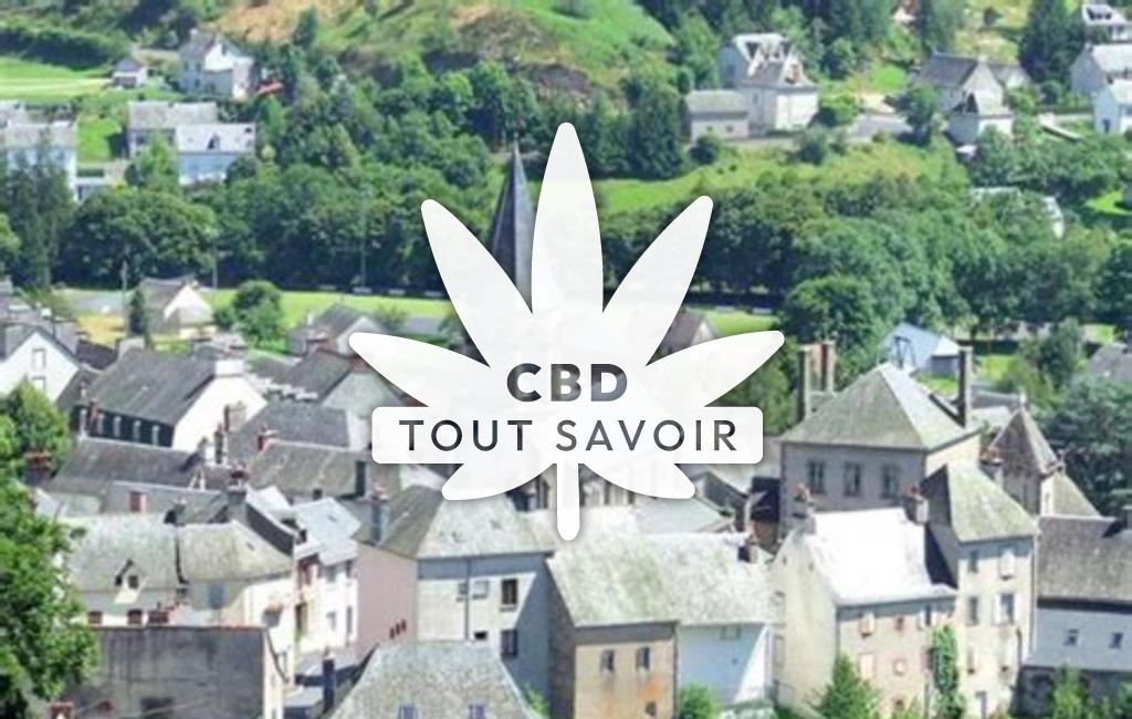 Village à Condat avec feuille Cannabis CBD