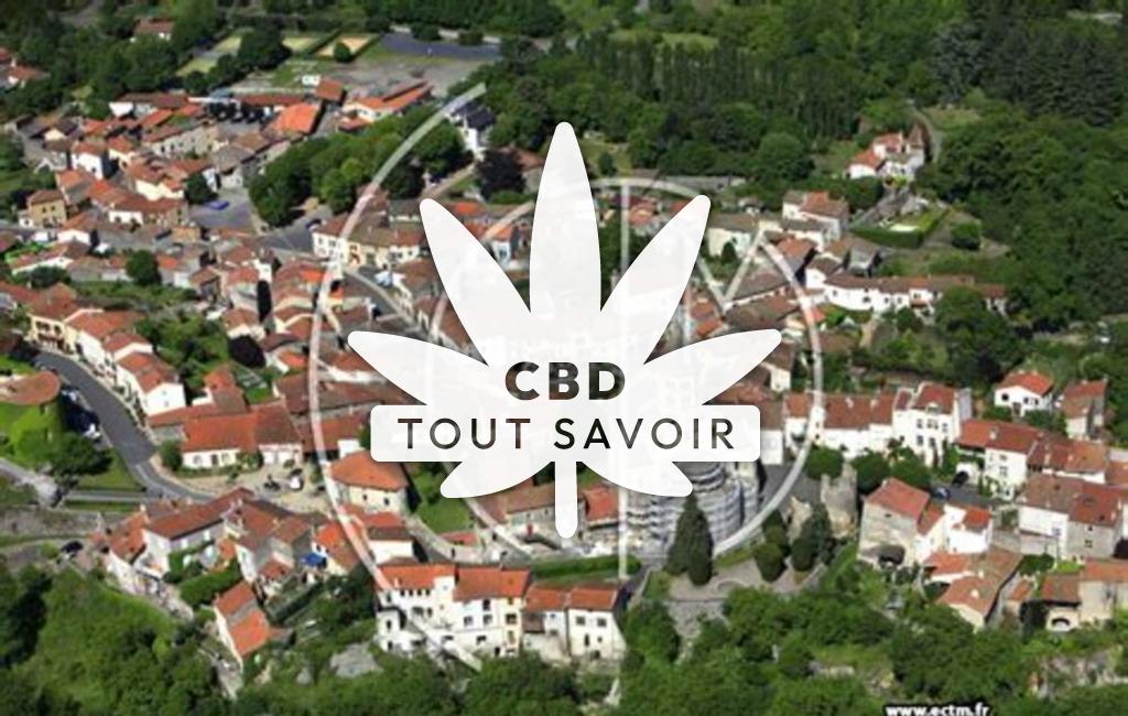 Village à Saint-Saturnin avec feuille Cannabis CBD