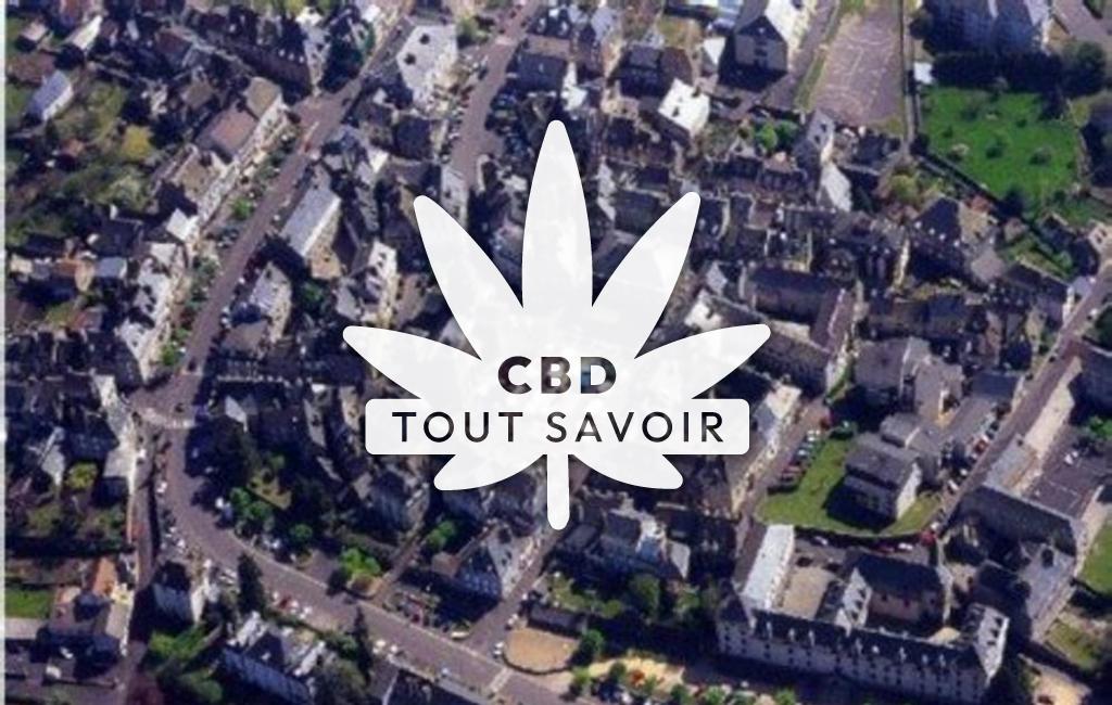 Village à Mauriac avec feuille Cannabis CBD