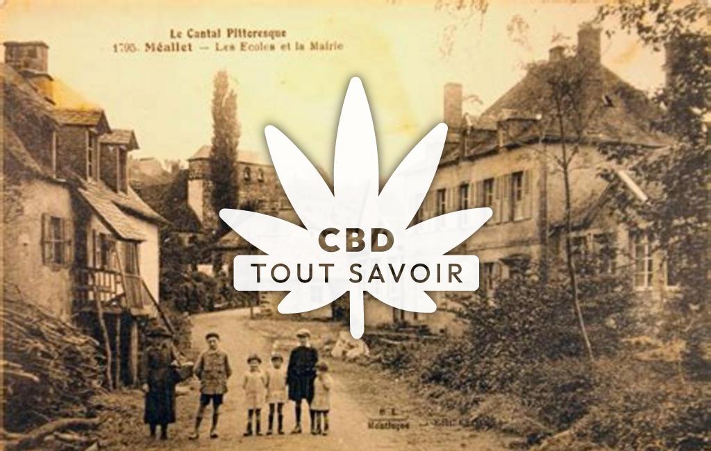 Village à Meallet avec feuille Cannabis CBD