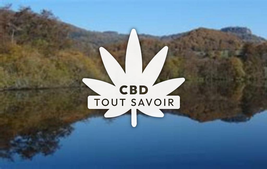 Village à Madic avec feuille Cannabis CBD