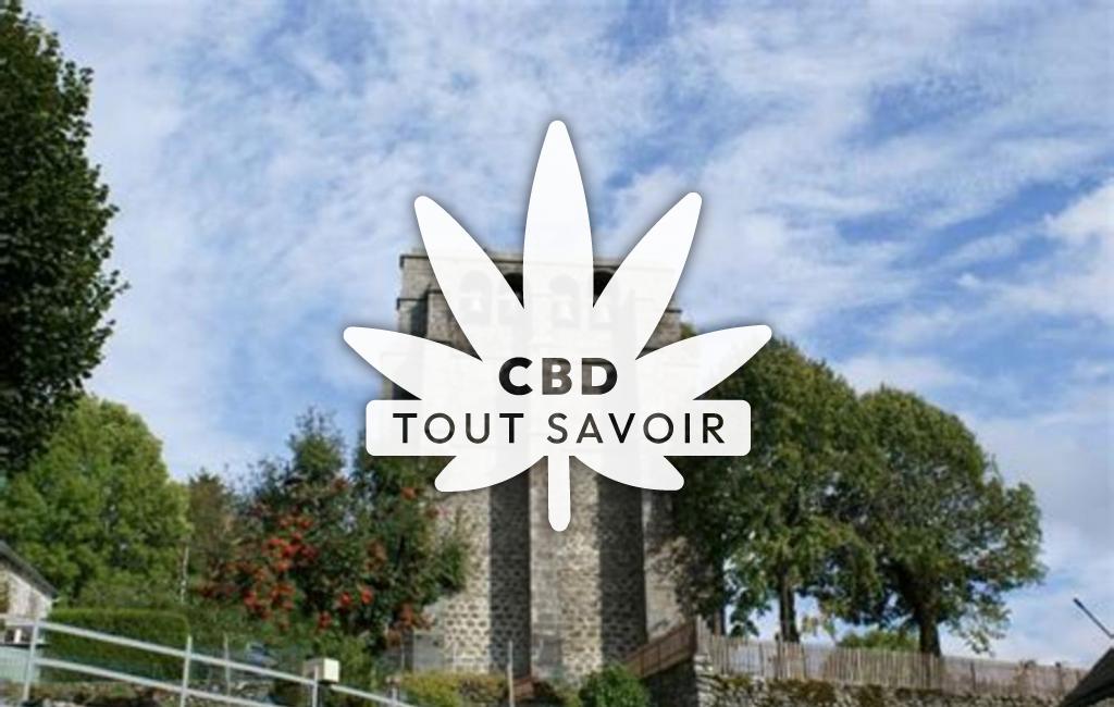 Village à Cezens avec feuille Cannabis CBD