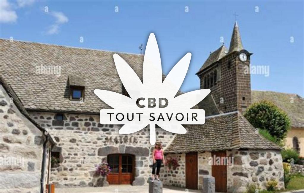 Village à Sainte-Marie avec feuille Cannabis CBD