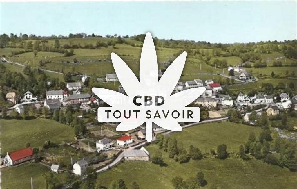 Village à Le-Monteil avec feuille Cannabis CBD