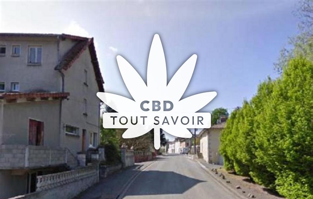 Village à Cayrols avec feuille Cannabis CBD