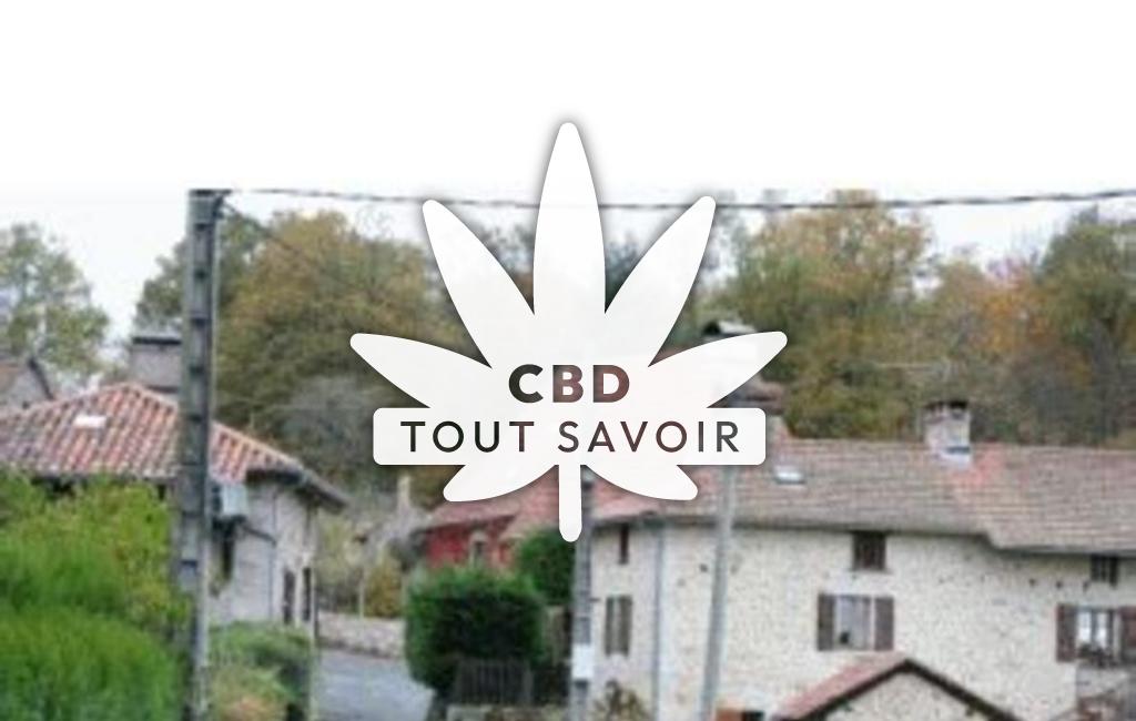 Village à La-Segalassiere avec feuille Cannabis CBD