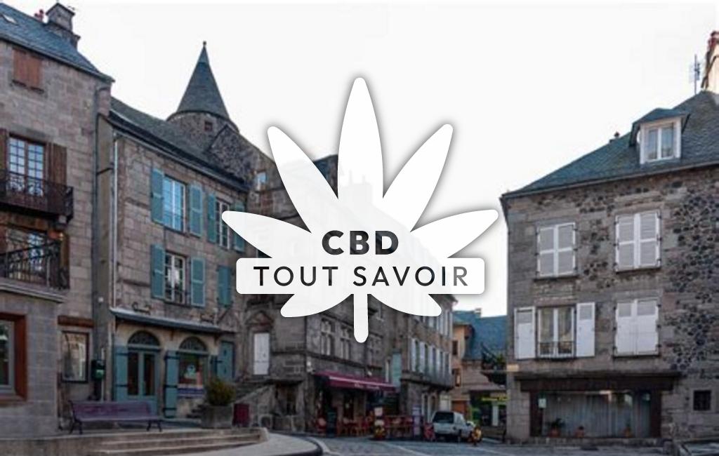 Village à Murat avec feuille Cannabis CBD