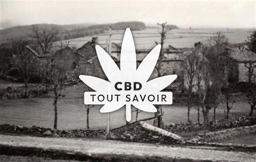 Village à Clavieres avec feuille Cannabis CBD
