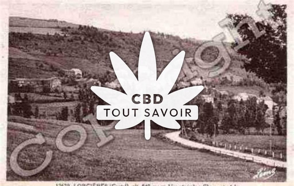 Village à Lorcieres avec feuille Cannabis CBD