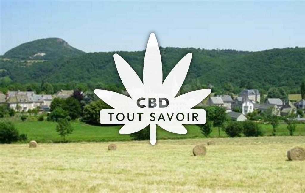 Village à Menet avec feuille Cannabis CBD