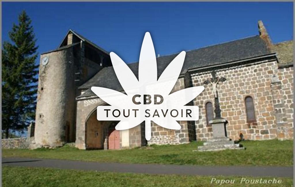 Village à Cussac avec feuille Cannabis CBD