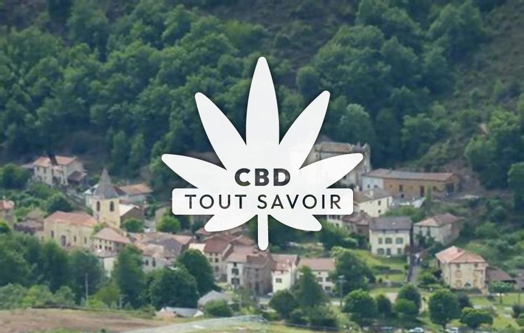 Village à Bonnac avec feuille Cannabis CBD