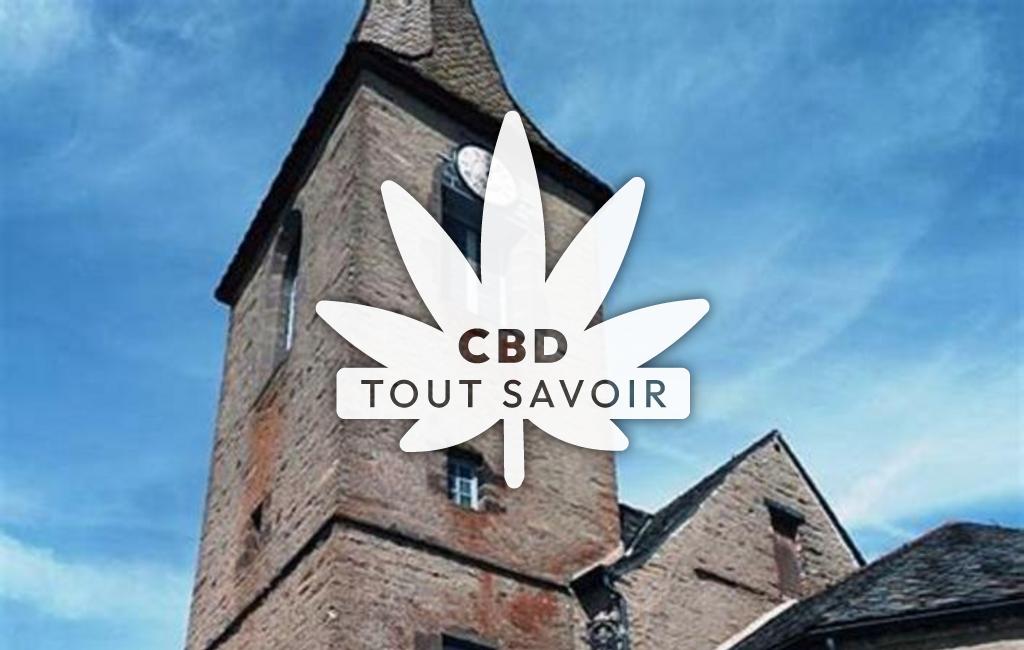 Village à La-Chapelle-Laurent avec feuille Cannabis CBD