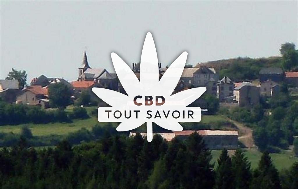 Village à Lastic avec feuille Cannabis CBD