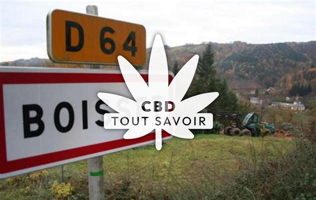 Village à Boisset avec feuille Cannabis CBD